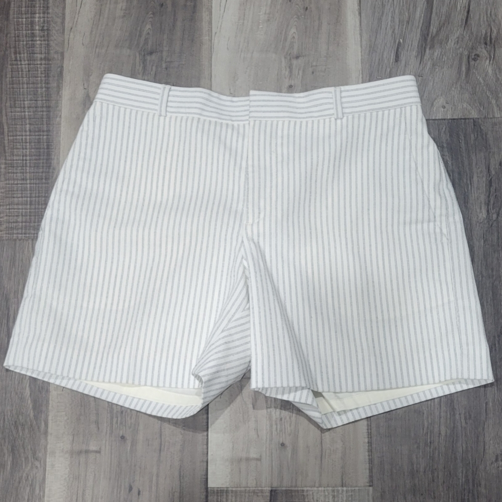Banana Republic White and Black Striped Shorts